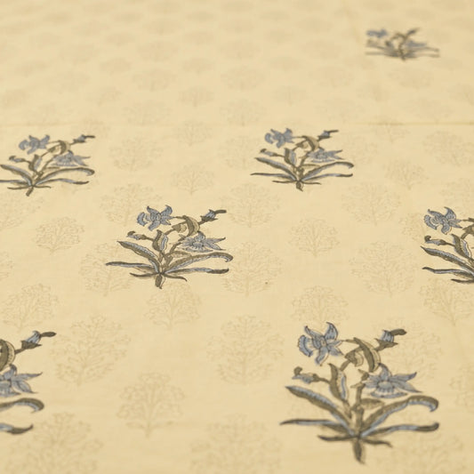 Cream Floral Bedsheet