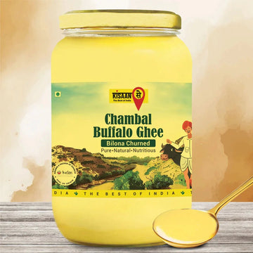 KisaanSay Chambal Desi Buffalo Ghee | Traditionally Bilona Churned - KisaanSay