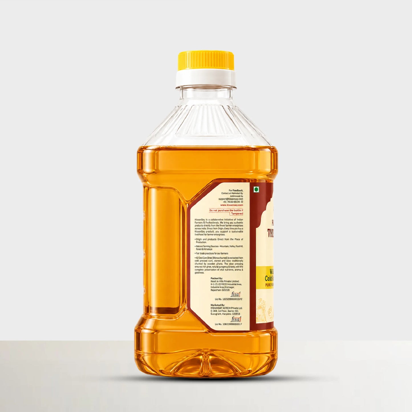 Rajasthani Kachi Ghani Yellow Mustard Oil - Wood Pressed
