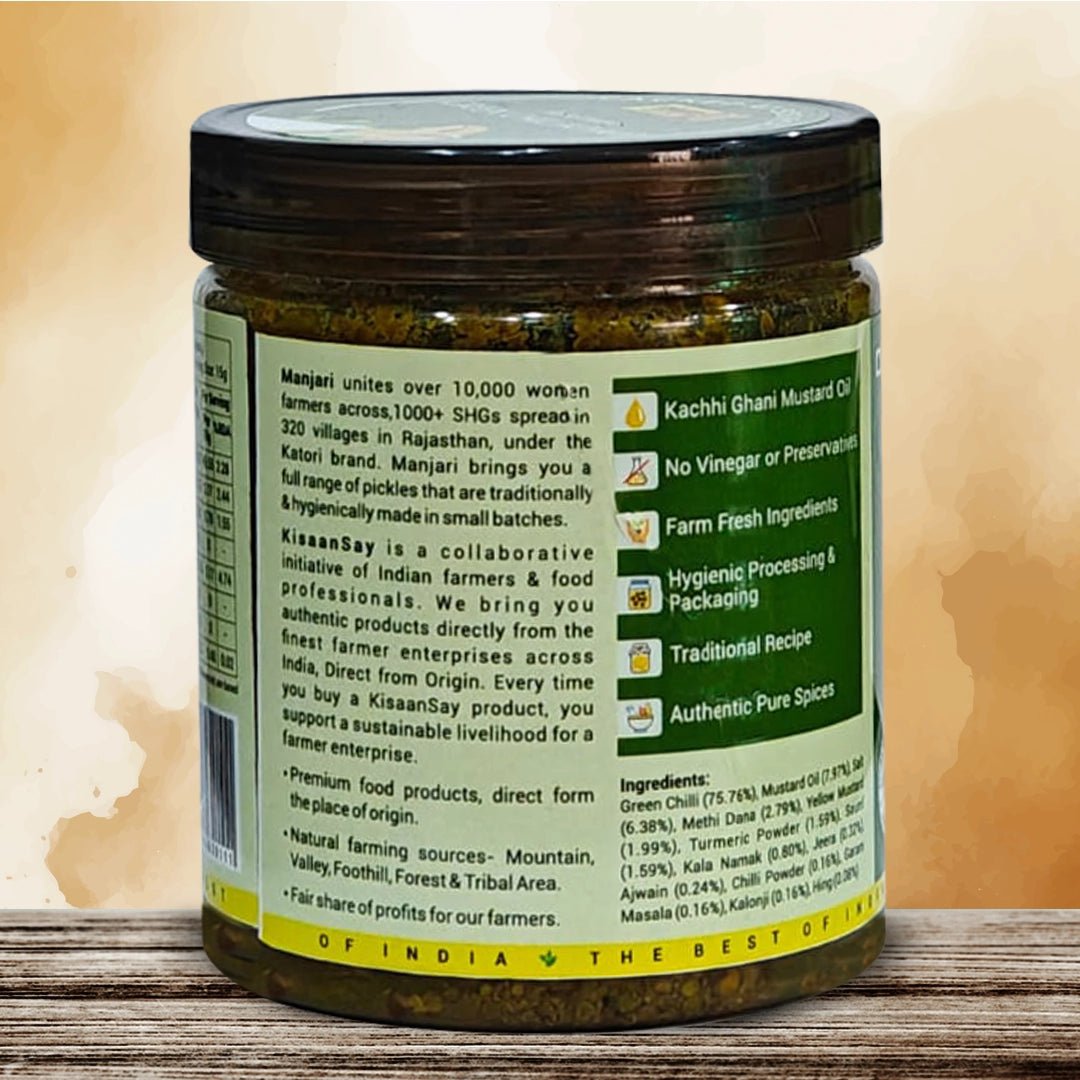Rajasthani Green Chilli Achaar - KisaanSay