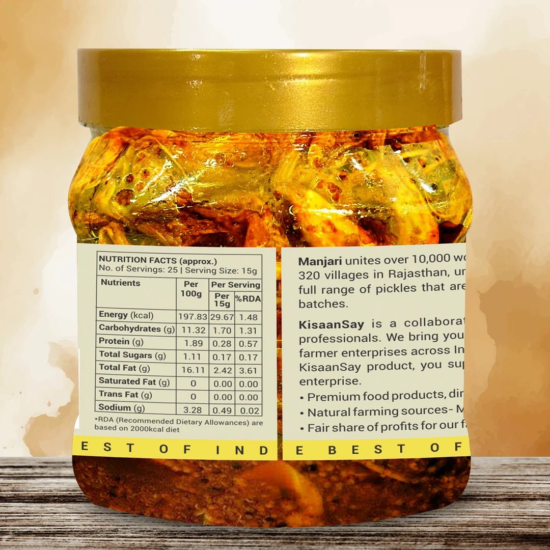 Rajasthani Kathal Achaar | Natural Sun Dried | No Vinegar or Preservatives - KisaanSay