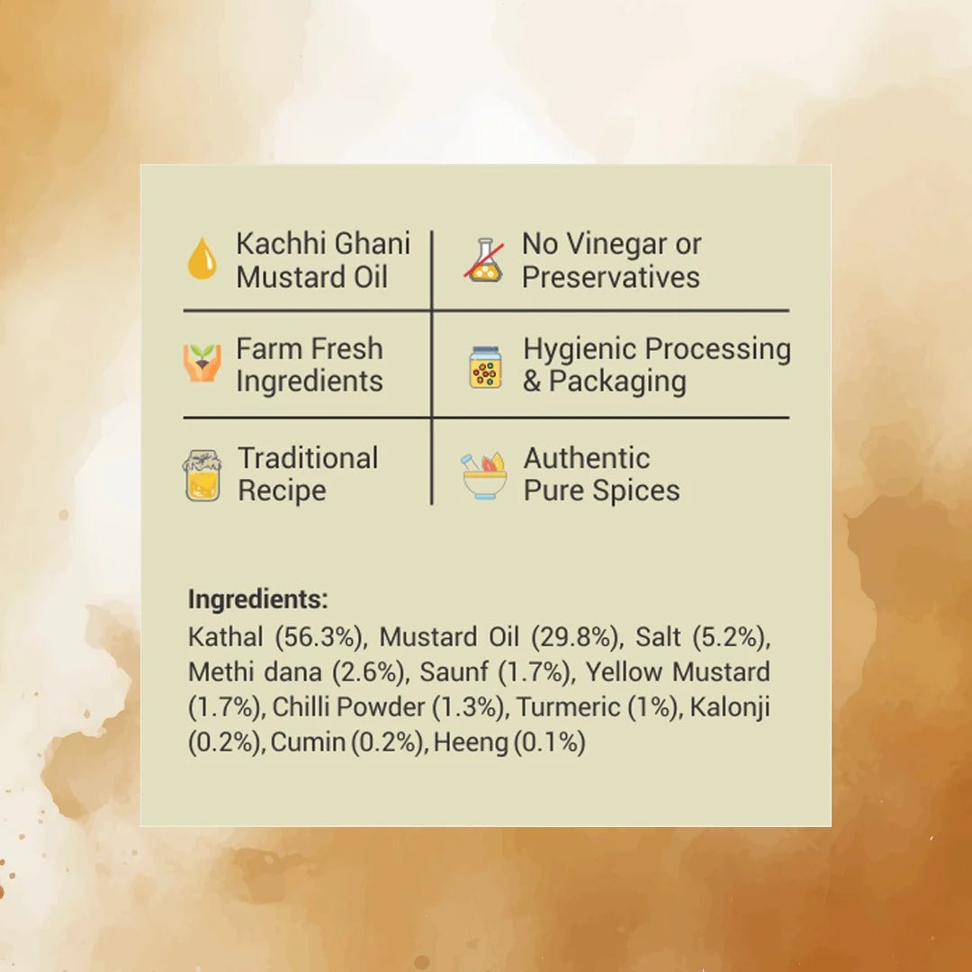 Rajasthani Kathal Achaar | Natural Sun Dried | No Vinegar or Preservatives - KisaanSay