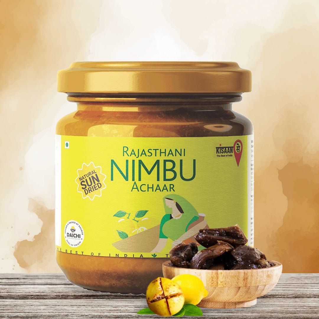 Rajasthani Nimbu Achaar | Natural Sun Dried | No Vinegar or Preservatives - KisaanSay