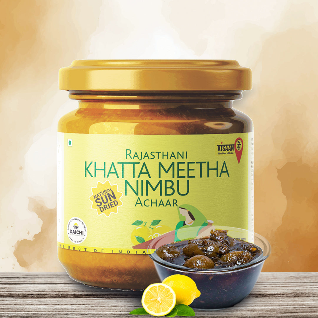 Rajasthani Khatta Meetha Nimbu Achaar | Sun Dried | No Vinegar or Preservatives