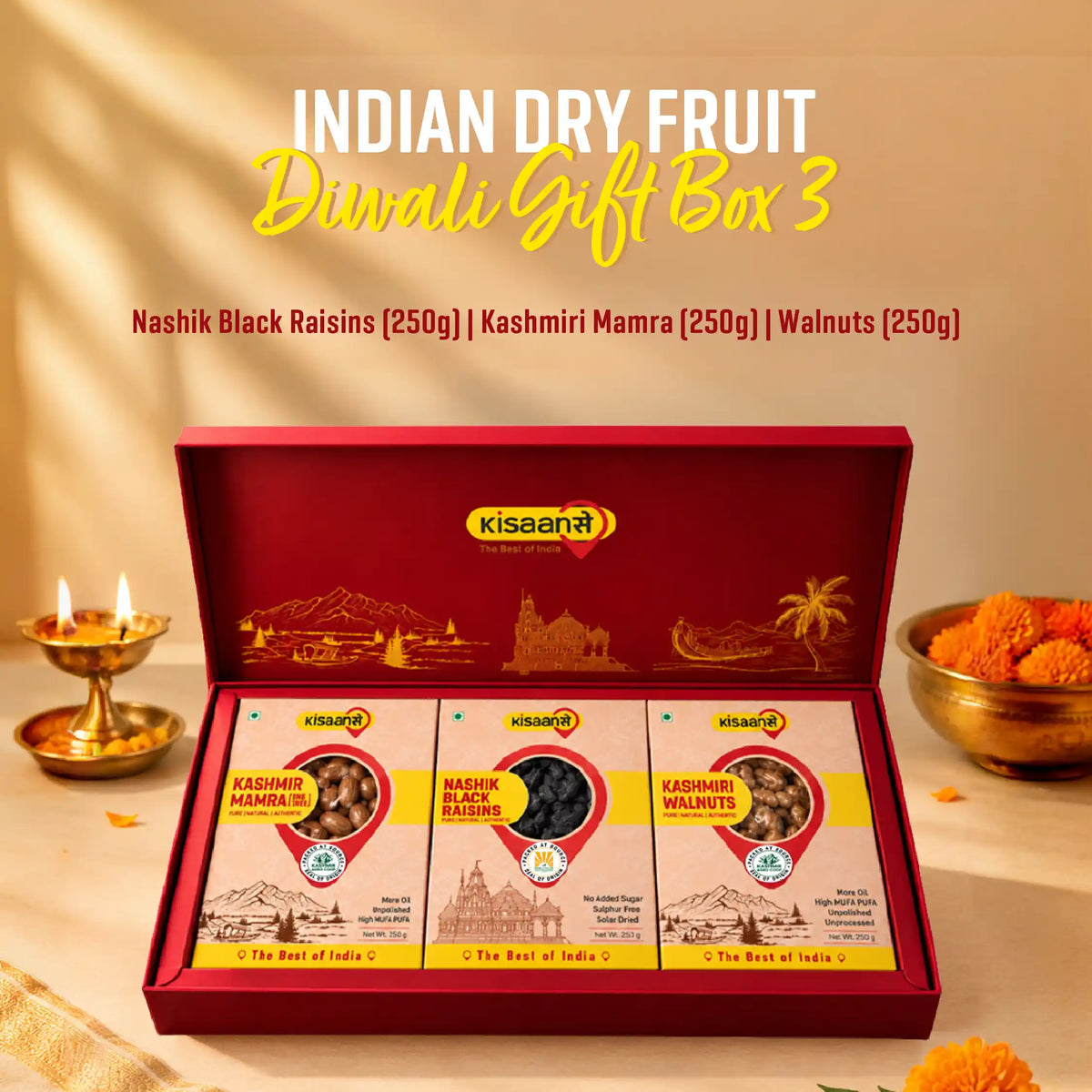 Indian Dry Fruit Diwali Gift Box 3