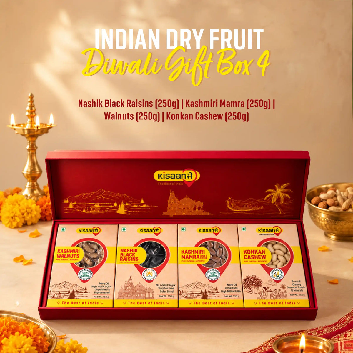 Indian Dry Fruit Diwali Gift Box 4