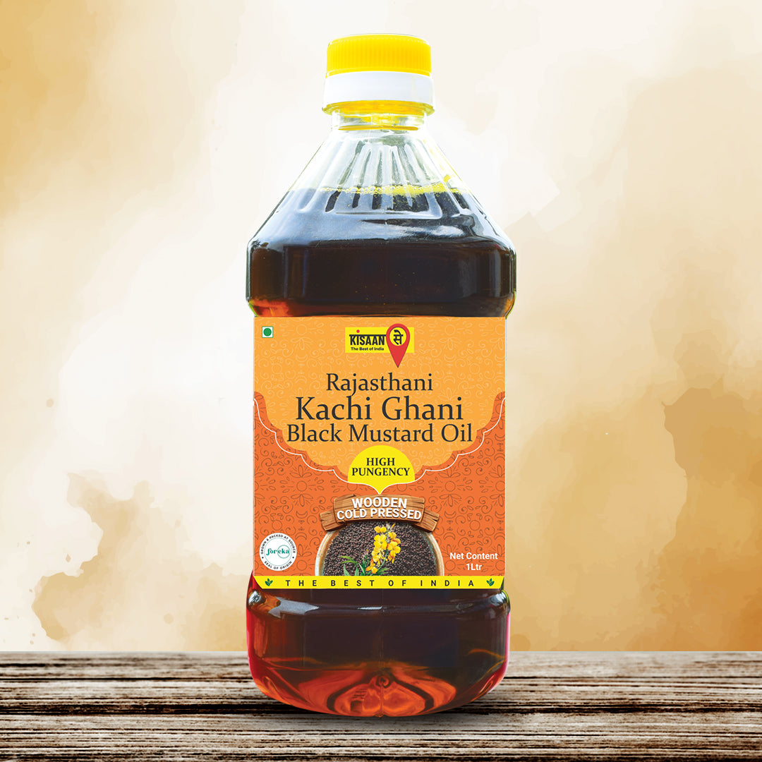 Rajasthani Kachi Ghani Mustard Oil | High Pungency | Wooden Cold Pressed Oil