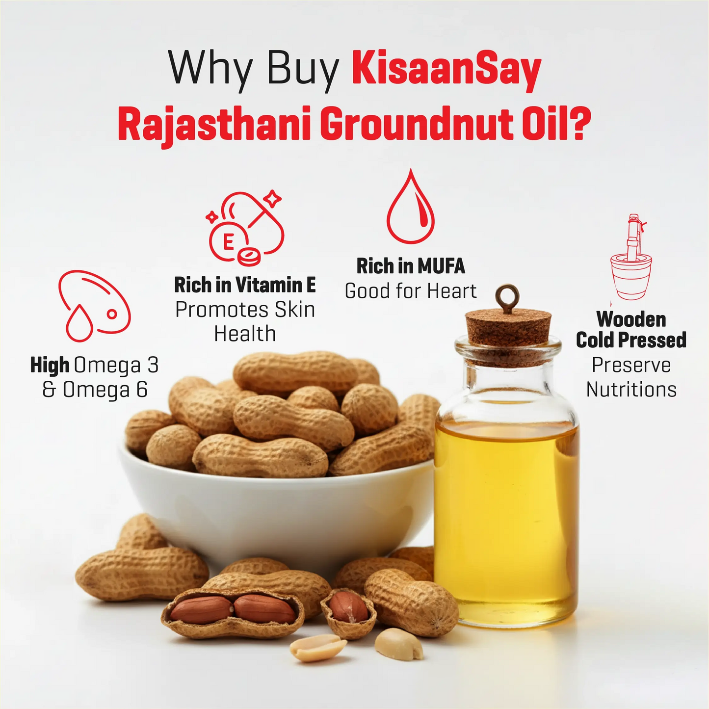 Rajasthani Cold Pressed Groundnut Oil - Wood Pressed