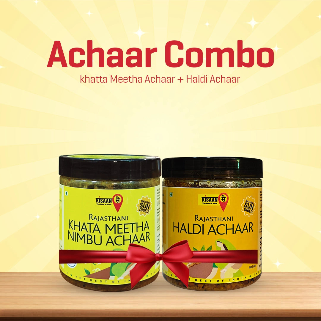 Rajasthani Khata Meetha Nimbu Achaar 400g + Haldi Achaar 400g