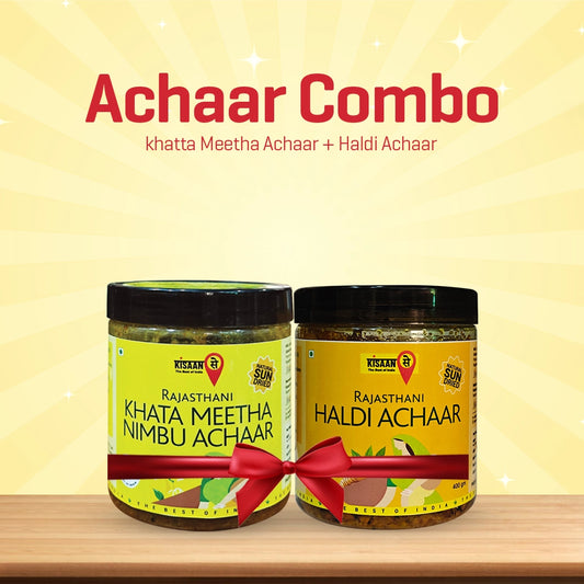 Rajasthani Khata Meetha Nimbu Achaar 400g + Haldi Achaar 400g