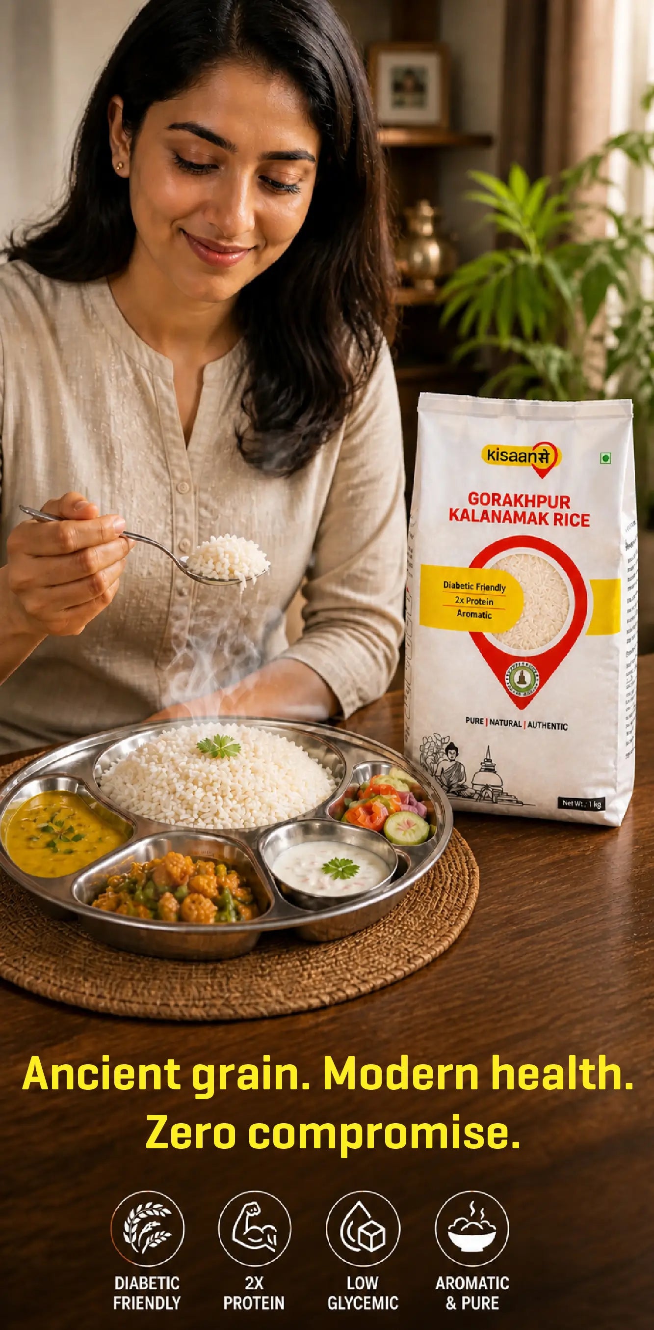 Gorakhpur Kalanamak Rice benefits ad