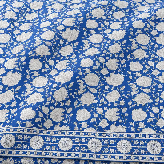 Sanganeri Hand Block Print Bedsheet with 2 Pillow Covers