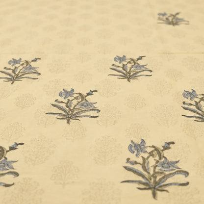 Cream Floral Bedsheet