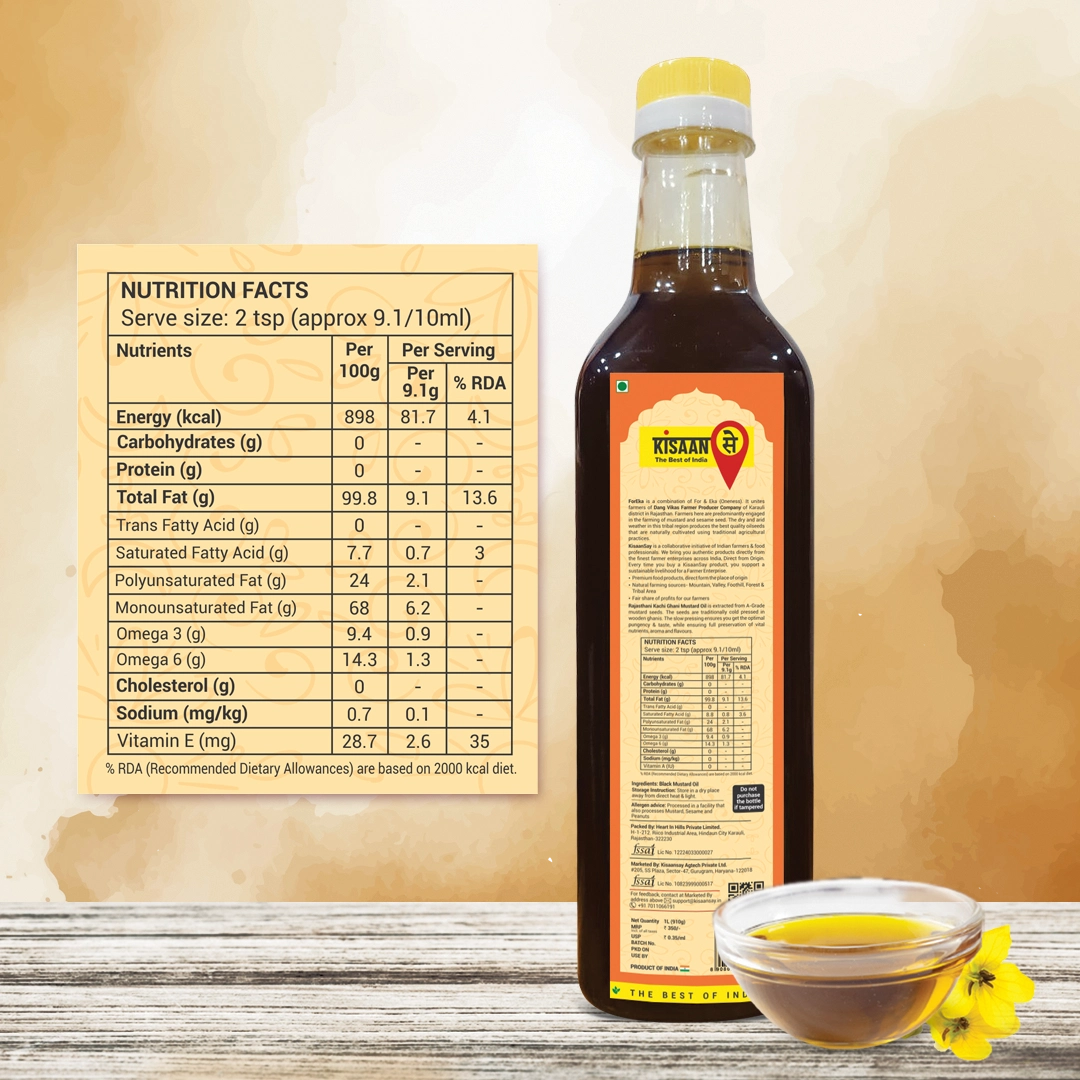 Rajasthani Kachi Ghani Mustard Oil (Black)