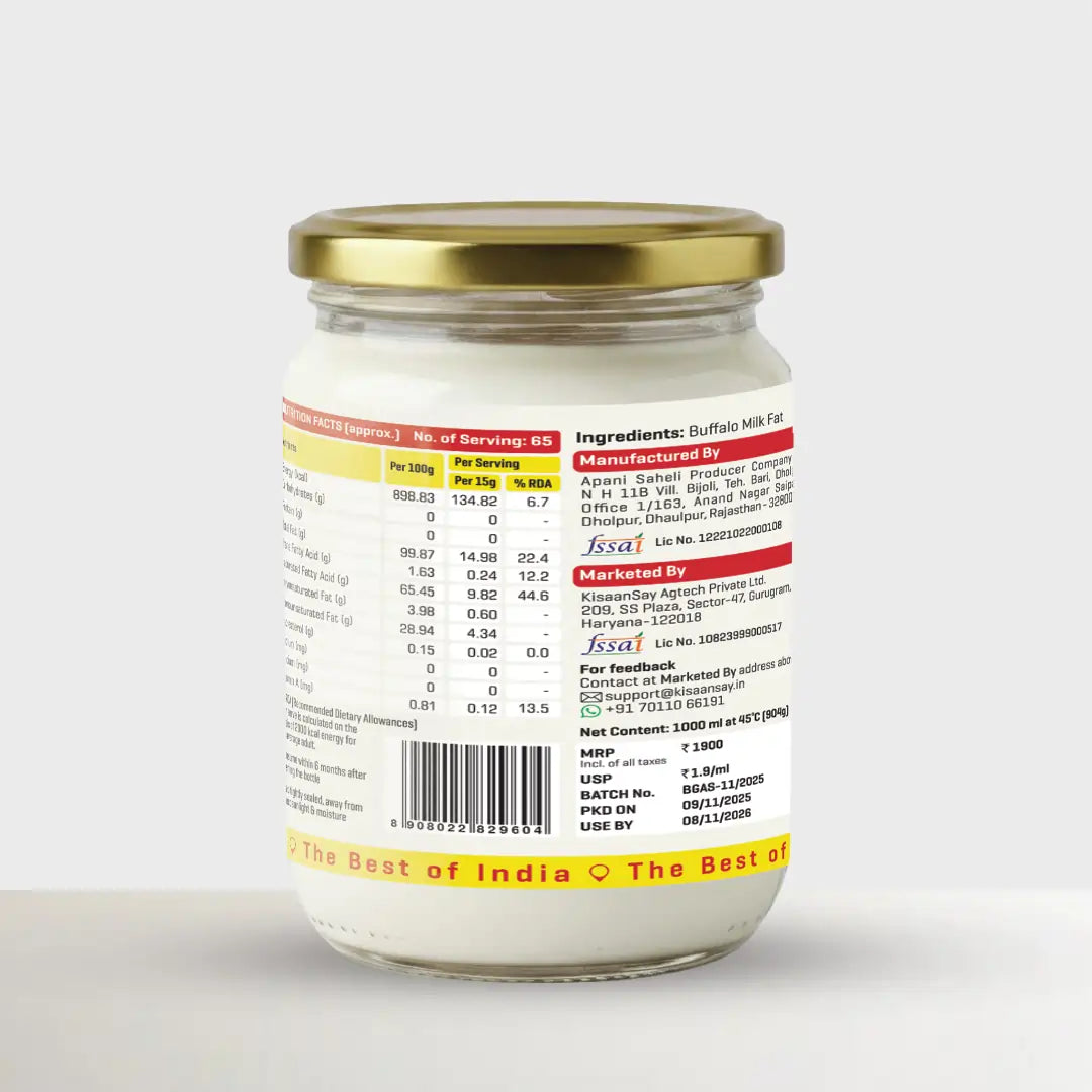 Chambal Desi A2 Buffalo Ghee