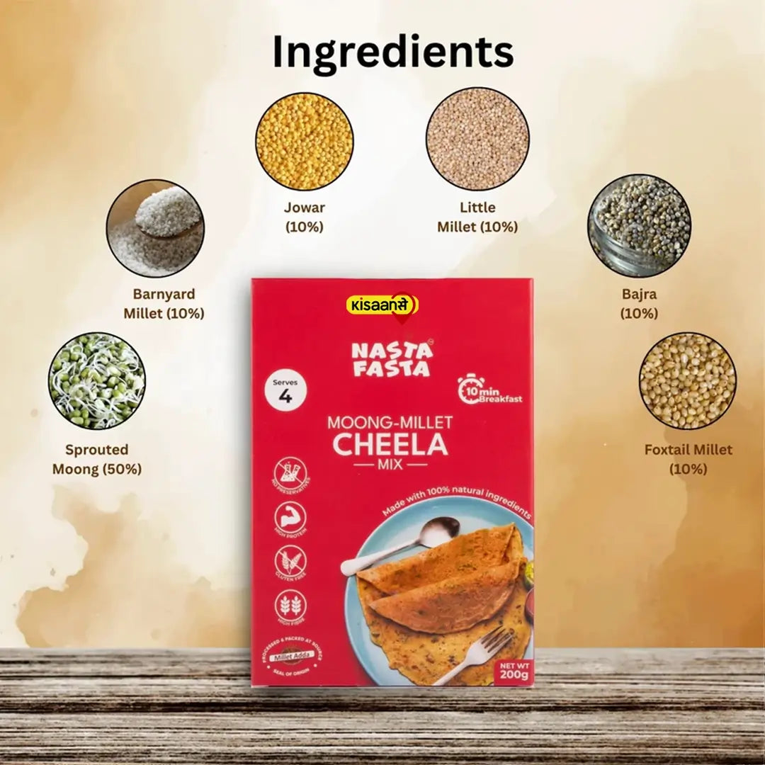 Nasta Fasta Moong-Millet Cheela Mix