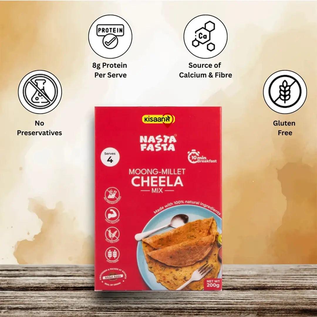 Nasta Fasta Moong-Millet Cheela Mix
