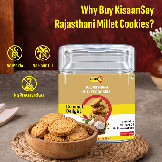 Rajasthani Millet Cookies - Coconut Delight