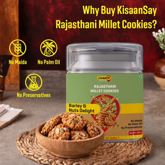 Rajasthani Millet Cookies - Barley & Nuts Delight
