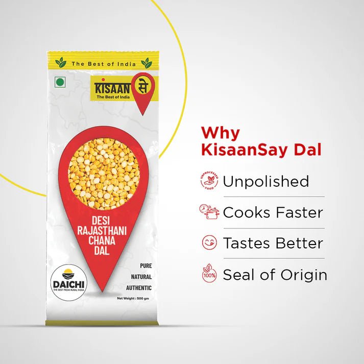 Desi Rajasthani Chana Dal | Unpolished | Cooks Faster | Tastes Better - KisaanSay