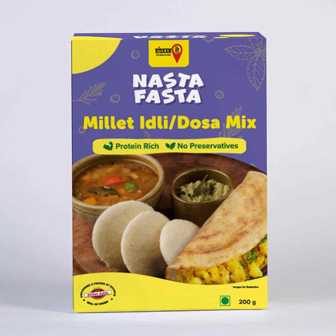 Nasta Fasta Millet Idli Dosa Mix | No Preservatives | High Fibre & Protein |  Cooks in 10 minutes