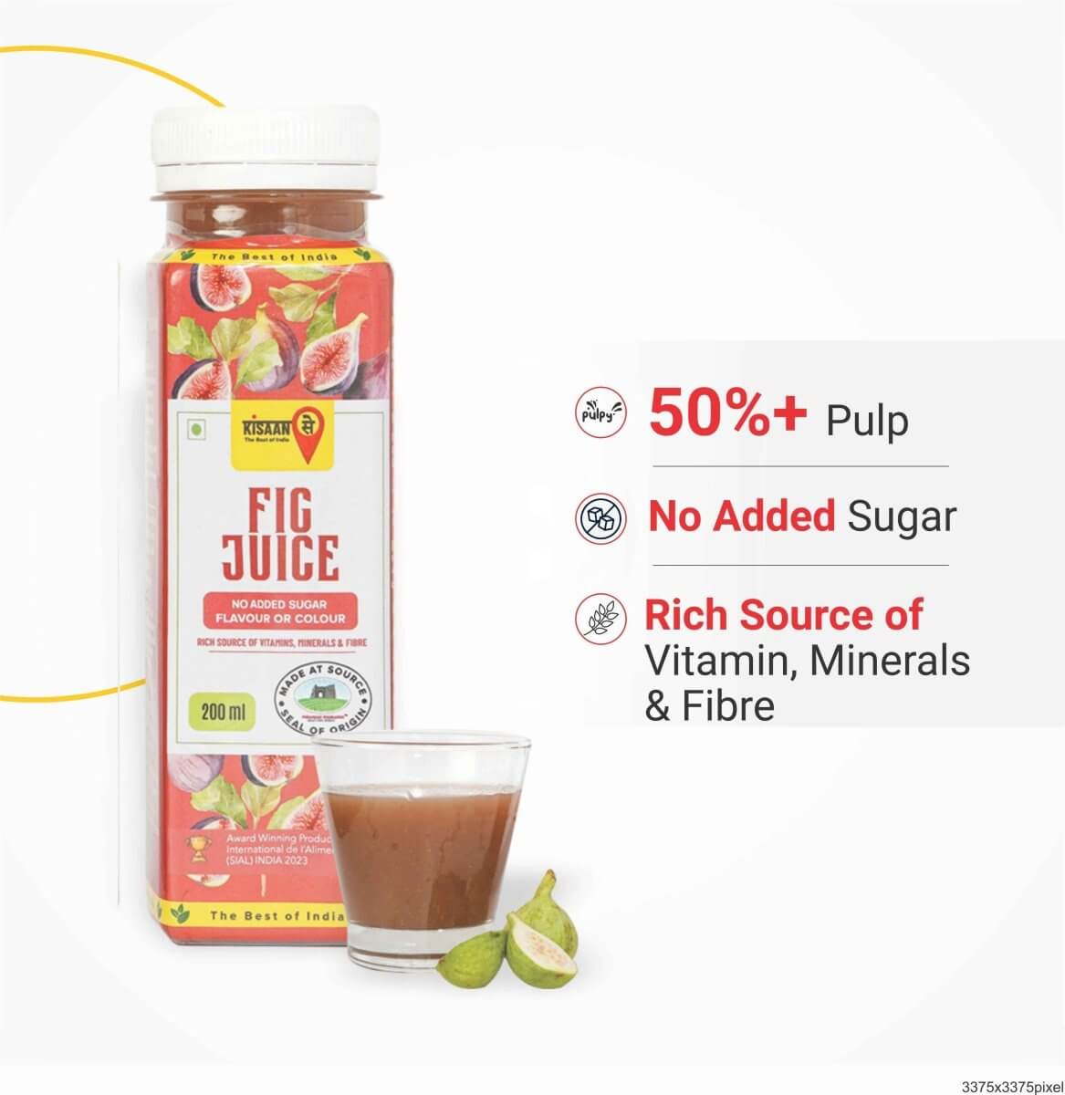 Fig Juice | No Added Sugar, Flavours & Colours - KisaanSay