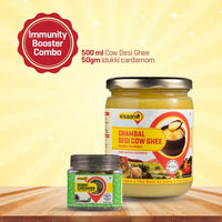 Chambal A2 Desi Cow Ghee  500ml + Idukki Cardamom 50g