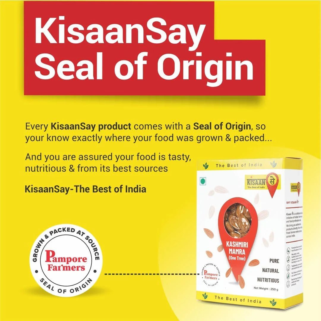 Kashmiri Mamra | 50 % More Oil | High MUFA PUFA | Unpolished & Unprocessed | 100 % Natural - KisaanSay