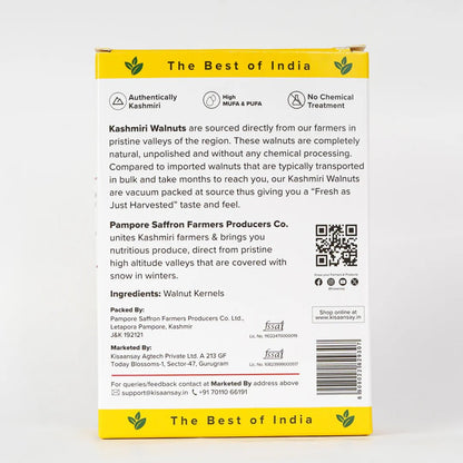 Kashmiri Walnuts | 50% More Oil Content | Without Shell | Vacuum - Packed at Source - KisaanSay