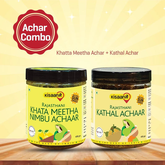 Rajasthani Khata Meetha Nimbu Achaar 400g + Kathal Achaar 400g