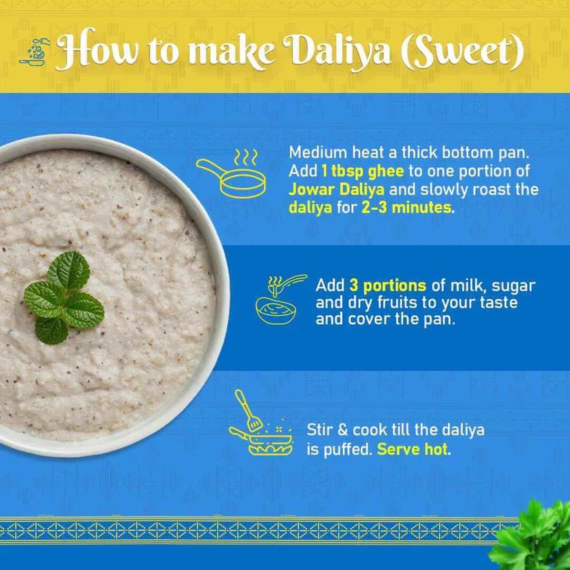 Nasta Fasta Jowar Daliya | No Preservatives | High Fibre & Protein | Cooks in 10 minutes - KisaanSay