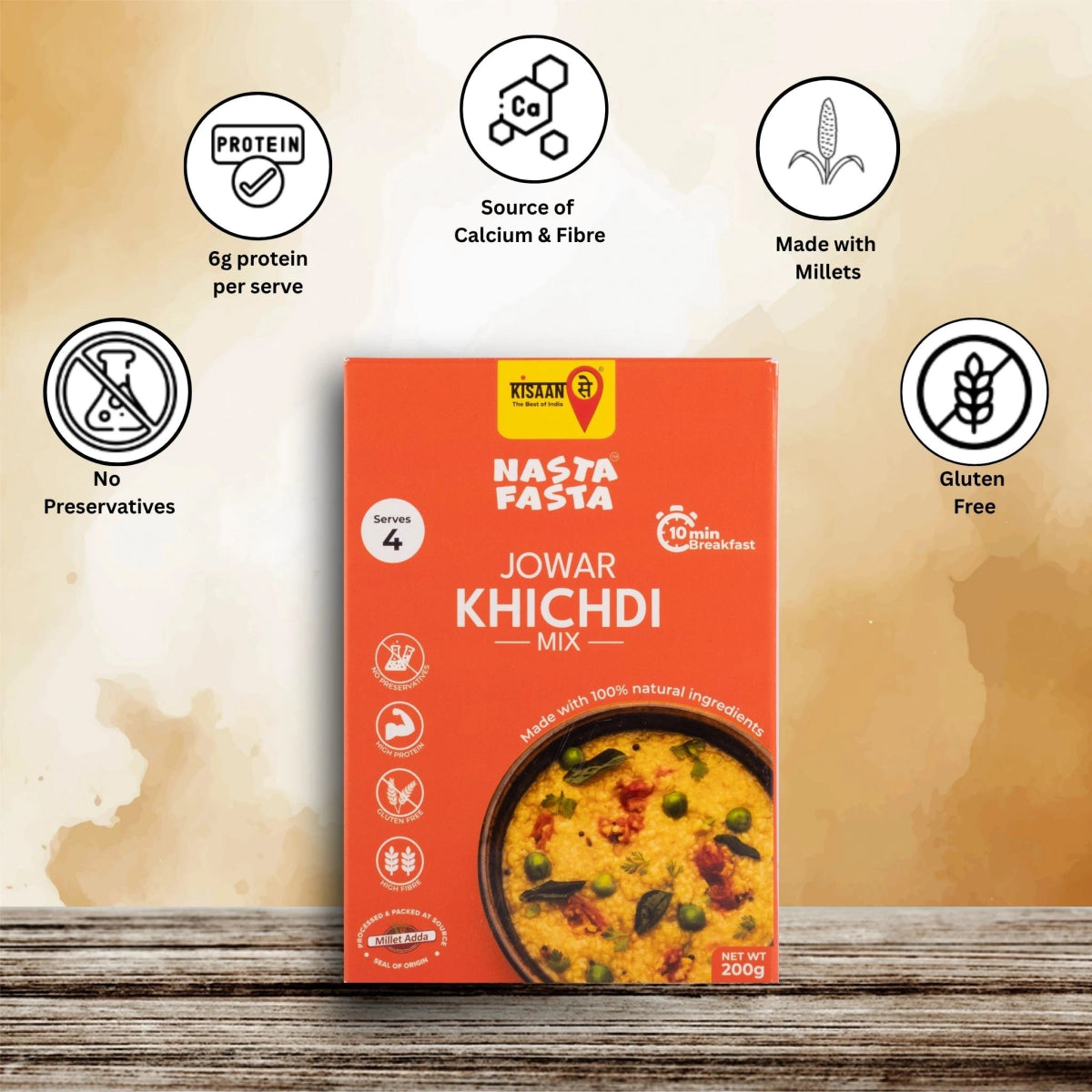 Nasta Fasta Jowar Khichdi Mix - KisaanSay