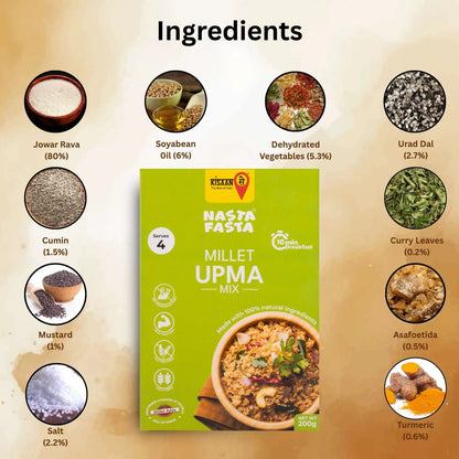 Nasta Fasta Millet Upma Mix - KisaanSay