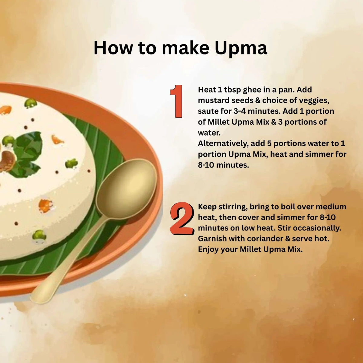 Nasta Fasta Millet Upma Mix - KisaanSay