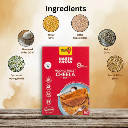 Nasta Fasta Moong - Millet Cheela Mix - KisaanSay