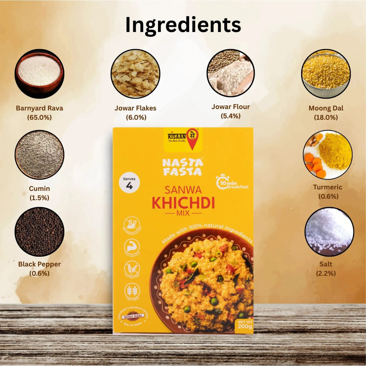 Nasta Fasta Sanwa Khichdi Mix - KisaanSay