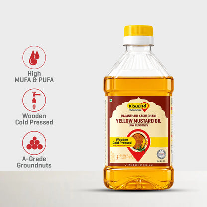 Rajasthani Kachi Ghani Yellow Mustard Oil - Wood Pressed