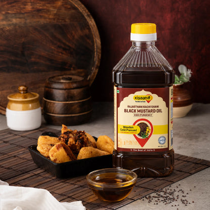 Rajasthani Kachi Ghani Black Mustard Oil  - Wood Pressed