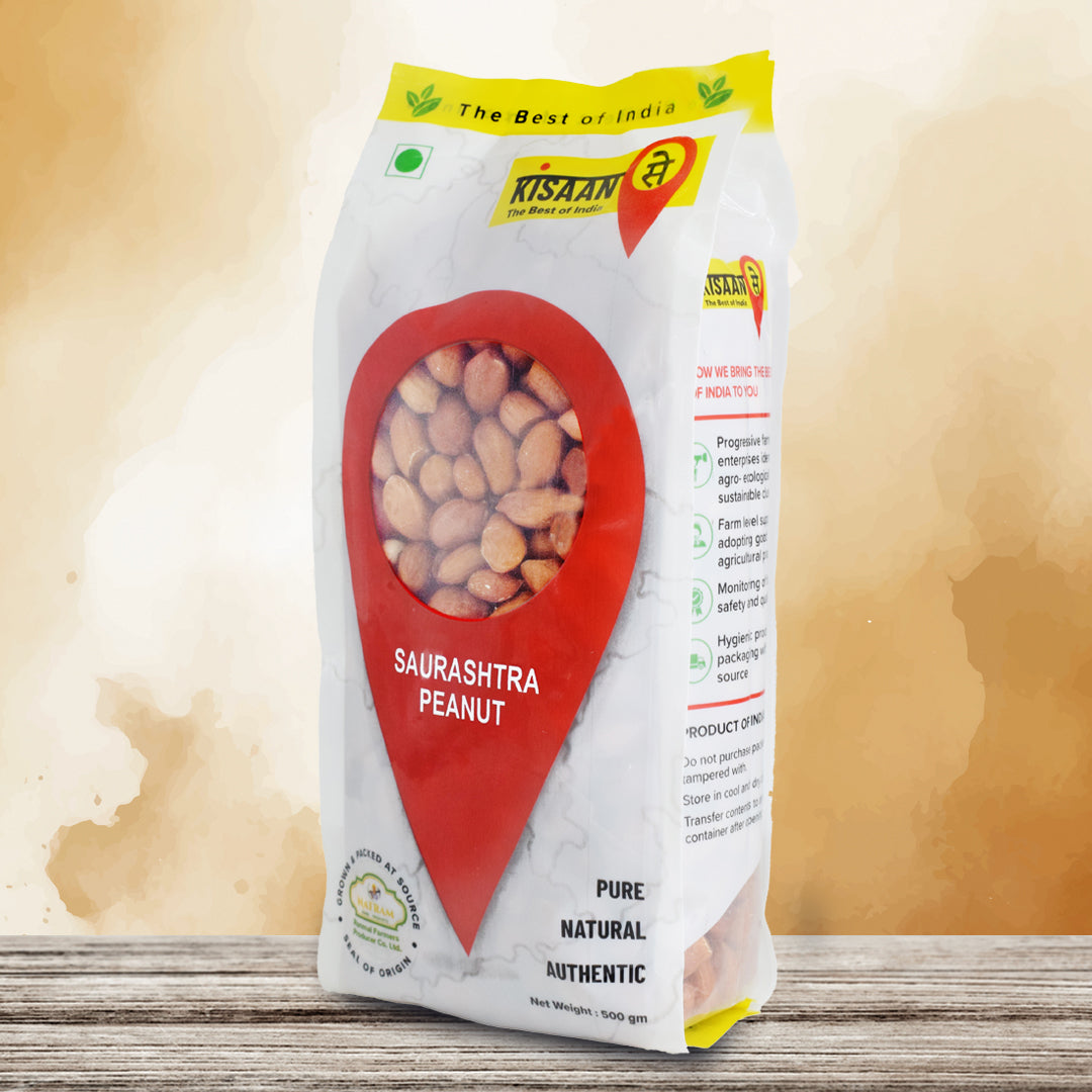 Saurashtra Peanuts | Jumbo-Size Unpolished Raw Groundnuts | Higher Oil Content | High PUFA & MUFA