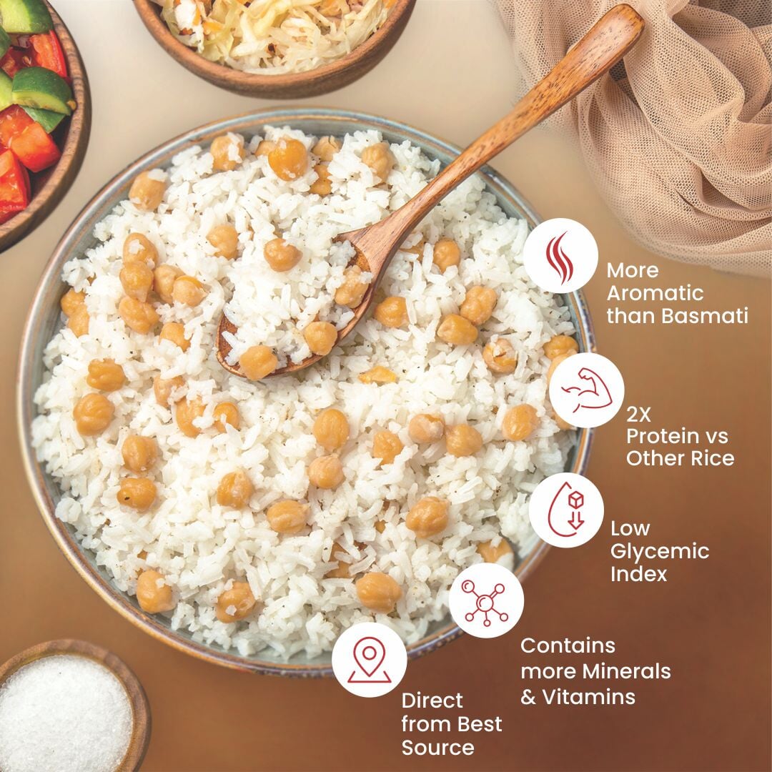 Kalanamak Rice | Diabetic Friendly | Aromatic Rice | High in Protein & Iron Rice Kisaansay 