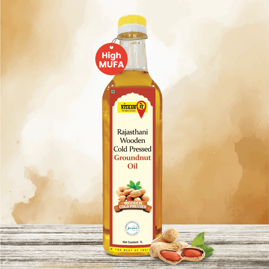 Rajasthani Cold Pressed Groundnut Oil | Wooden Cold Pressed at Low RPM - KisaanSay