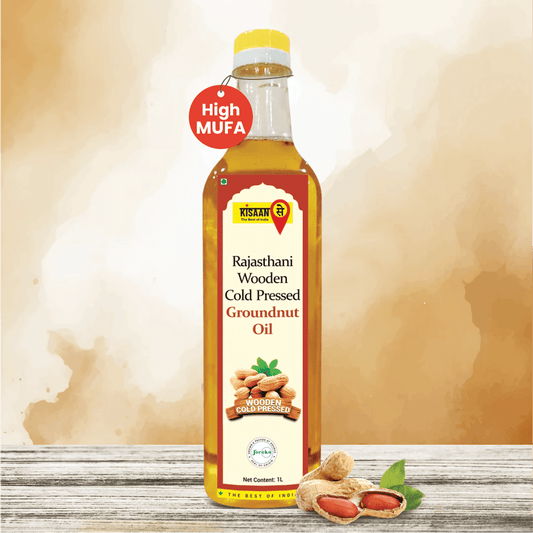 Rajasthani Cold Pressed Groundnut Oil | Wooden Cold Pressed at Low RPM - KisaanSay