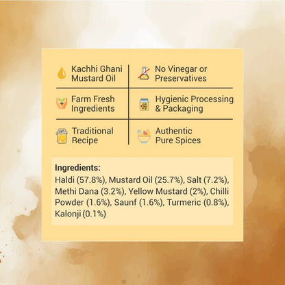 Rajasthani Haldi Achaar | Natural Sun Dried | No Vinegar or Preservatives - KisaanSay