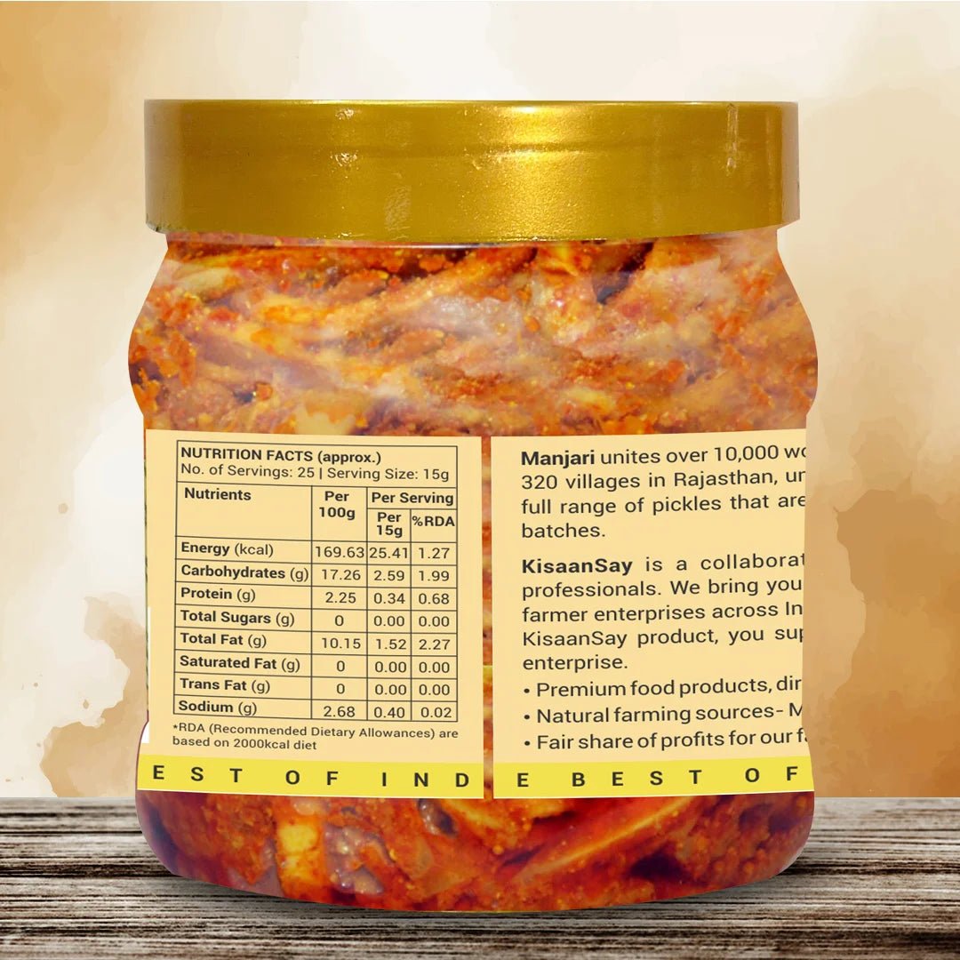 Rajasthani Haldi Achaar | Natural Sun Dried | No Vinegar or Preservatives - KisaanSay