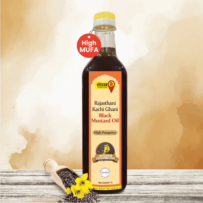 Rajasthani Kachi Ghani Mustard Oil | High Pungency | Wooden Cold Pressed Oil - KisaanSay