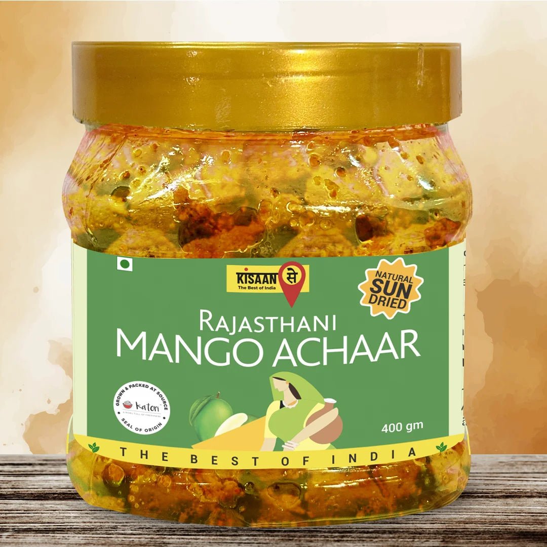 Rajasthani Mango Achaar | Natural Sun Dried | No Vinegar or Preservatives - KisaanSay