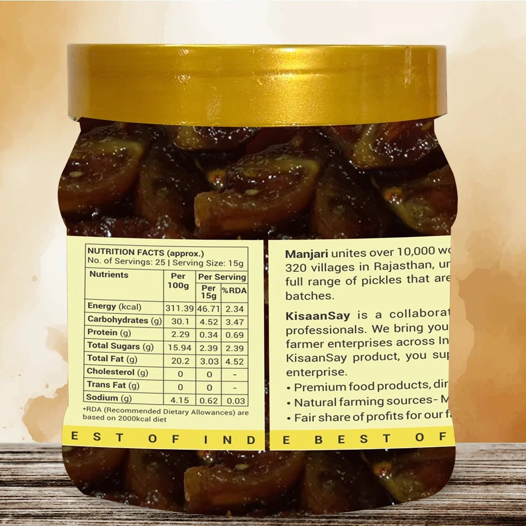 Rajasthani Nimbu Khatta Meetha Nimbu Achaar | Natural Sun Dried | No Vinegar or Preservatives - KisaanSay