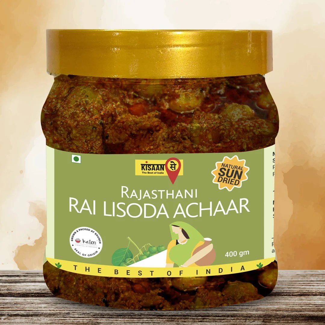 Rajasthani Rai Lisoda Achaar | Natural Sun Dried | No Vinegar or Preservatives - KisaanSay