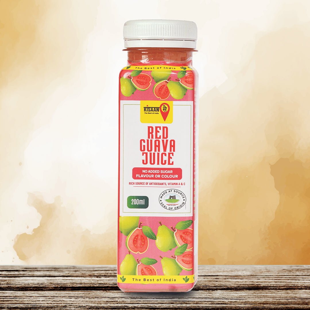 Red Guava Juice | No Added Sugar, Flavours & Colours - KisaanSay