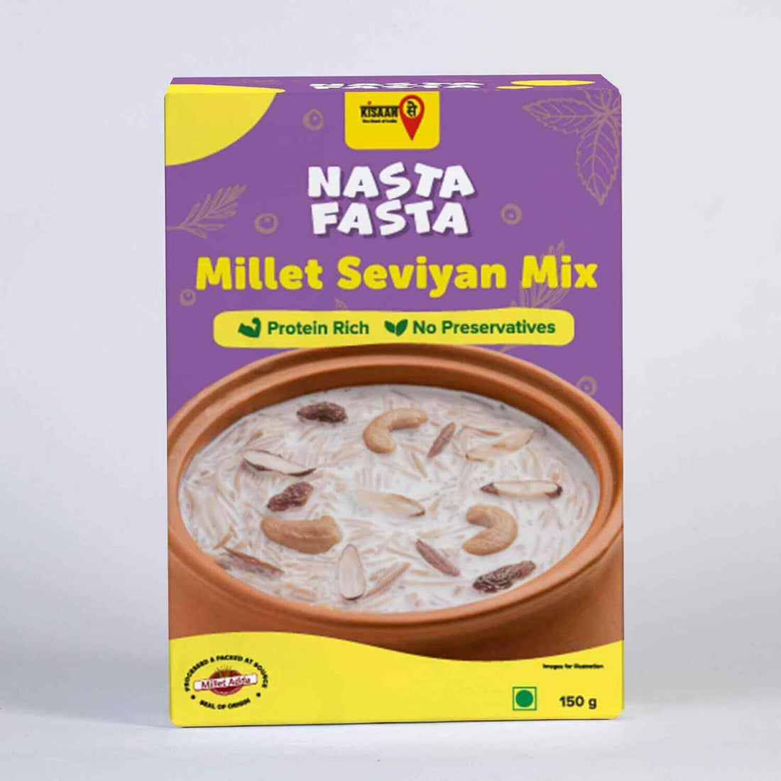 Nasta Fasta Millet Seviyan Mix | No Preservatives | High Fibre & Protein |  Cooks in 10 minutes